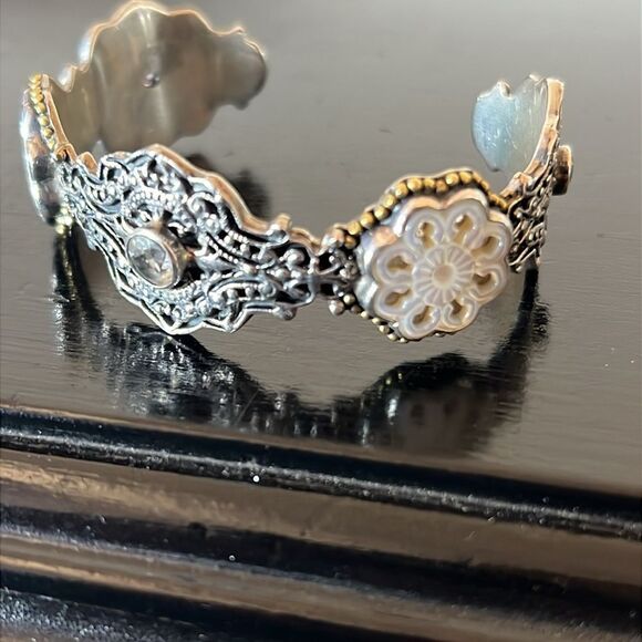 Mars and Valentine Vintage Cuff Bracelet 925 - Picture 7 of 8